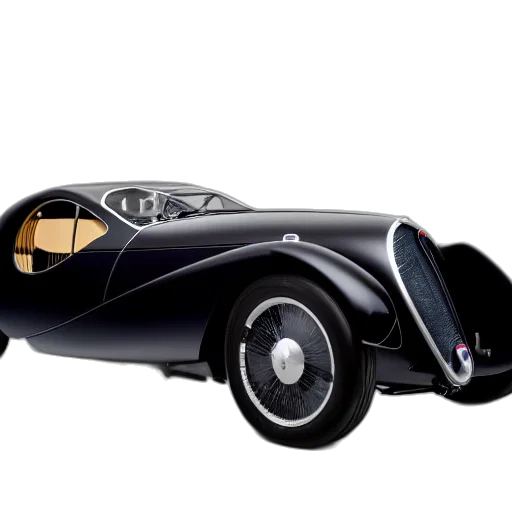 car, 3d render, concept art, photorealistic, bugatti, type, atlantic, concept transparent PNG cut-out
