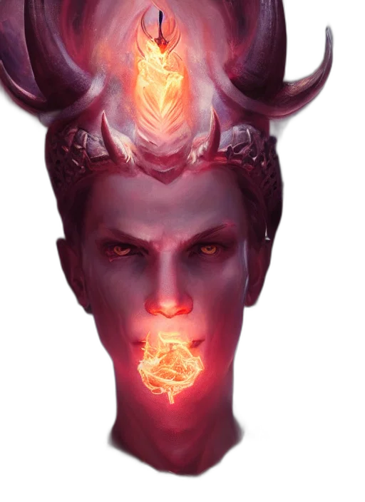 face, mask, crown, staff transparent PNG cut-out