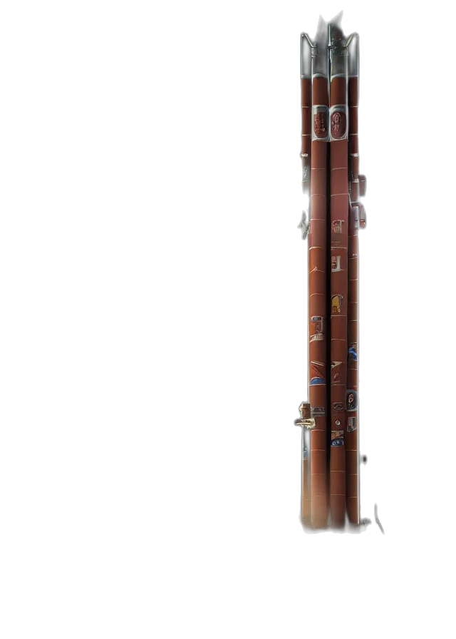 staff, weapon, sword, umbrella, 3d render, concept art, photorealistic, earth tones transparent PNG cut-out