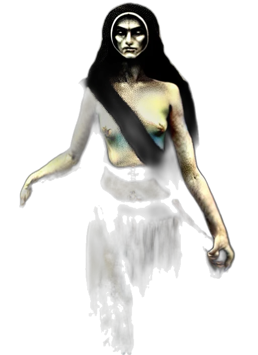 creature, mask, jewelry, staff, concept art, fantasy art, 3d render, photorealistic transparent PNG cut-out