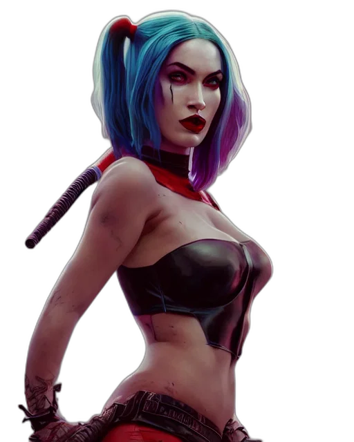 staff, cyberpunk, concept art, comic book art, fantasy art, dark, colorful, highly transparent PNG cut-out