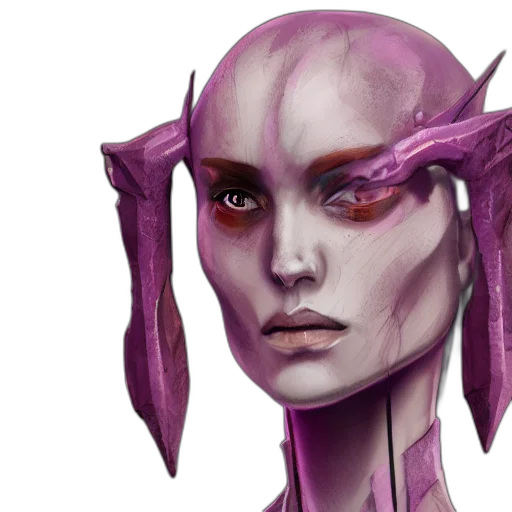 face, fantasy art, concept art, photorealistic transparent PNG cut-out