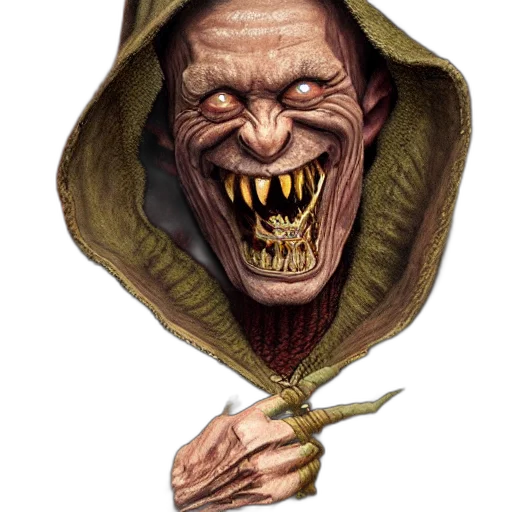 face, creature, mask, staff transparent PNG cut-out