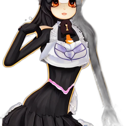 dress, staff, anime, pixel art transparent PNG cut-out