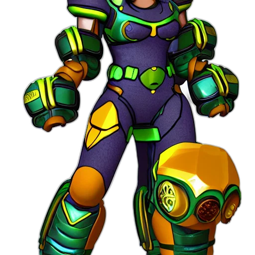 robot, weapon, concept art, 3d render, pixel art, green, detailed, samus transparent PNG cut-out