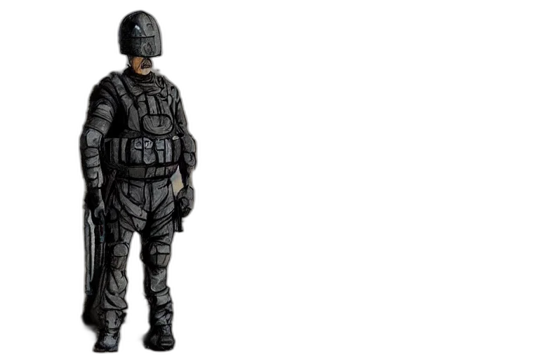 jacket, concept art, 3d render, sergeant transparent PNG cut-out