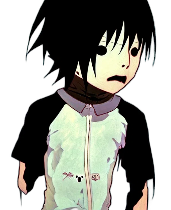 jacket, creature, anime, cartoon, pixel art, concept art, dark, monochrome transparent PNG cut-out