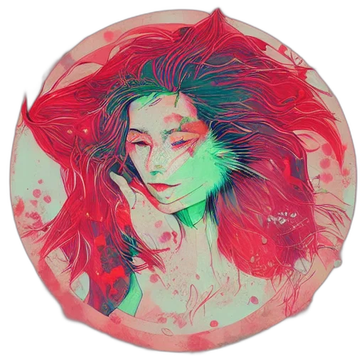 mask, umbrella, hair, face transparent PNG cut-out