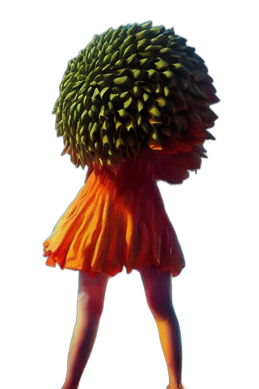 dress, hair, hat, creature, 3d render, concept art, photorealistic, fantasy art transparent PNG cut-out