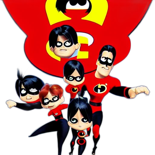 comic book art, cartoon, concept art, 3d render, anime, poster, incredibles transparent PNG cut-out