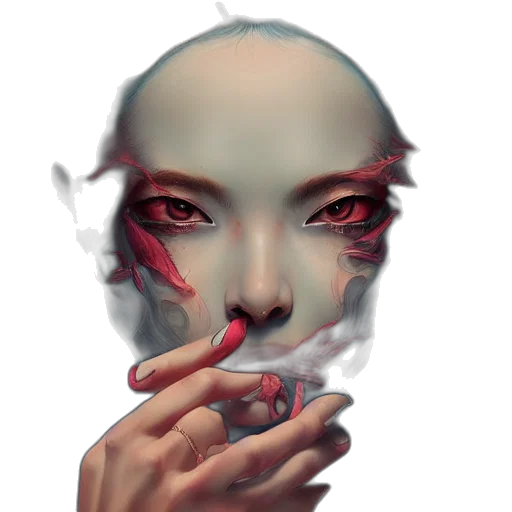 mask, face, creature, fantasy art transparent PNG cut-out