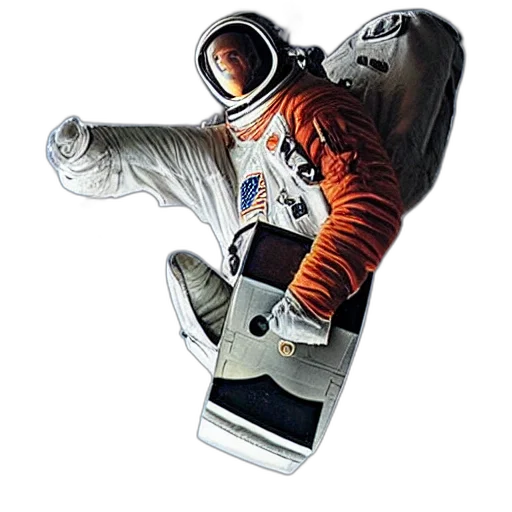 shoes, jacket, robot, staff, concept art, photorealistic, comic book art, outer space transparent PNG cut-out