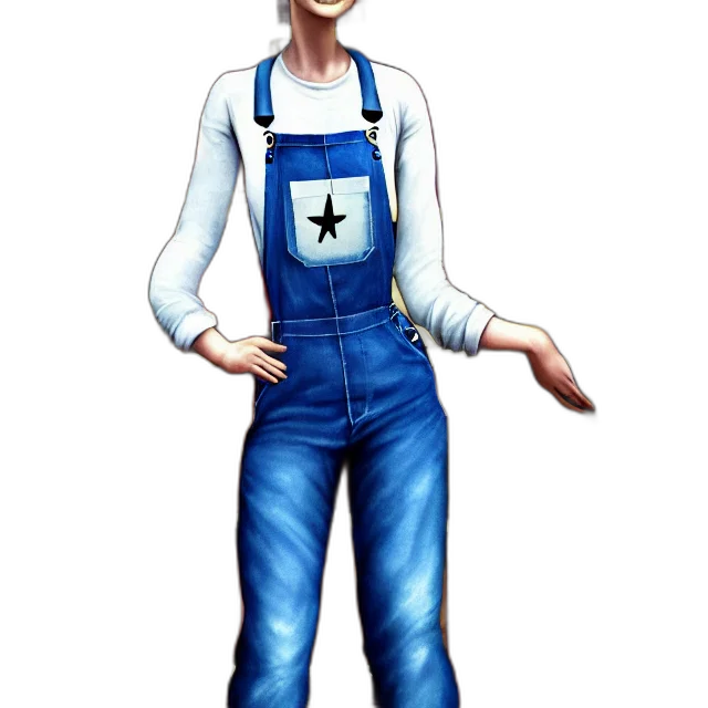 staff, jacket, concept art, cartoon, fantasy art, comic book art, blue, full transparent PNG cut-out