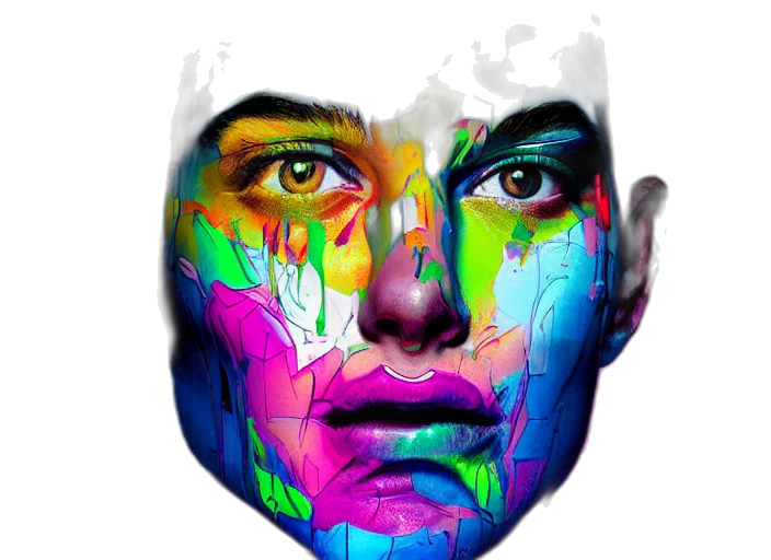 face, mask, robot, jacket transparent PNG cut-out