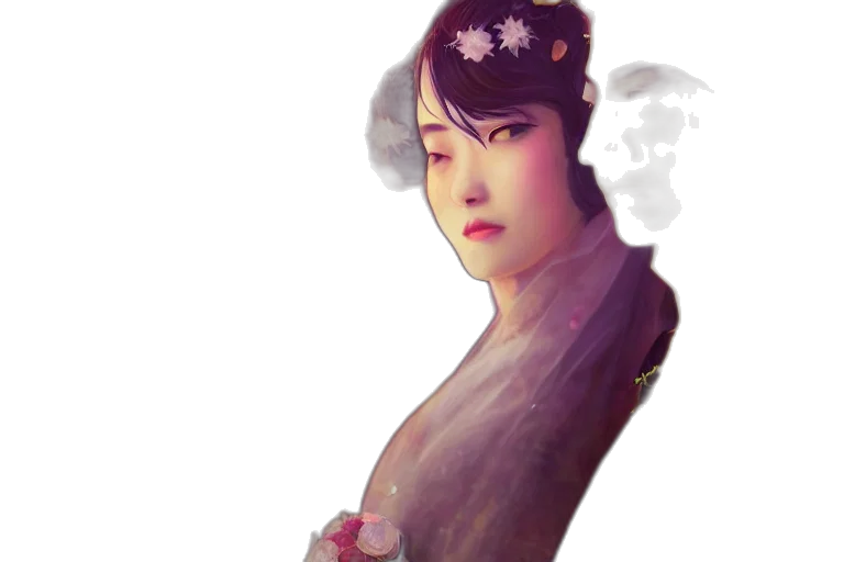face, staff, photorealistic, oil painting transparent PNG cut-out