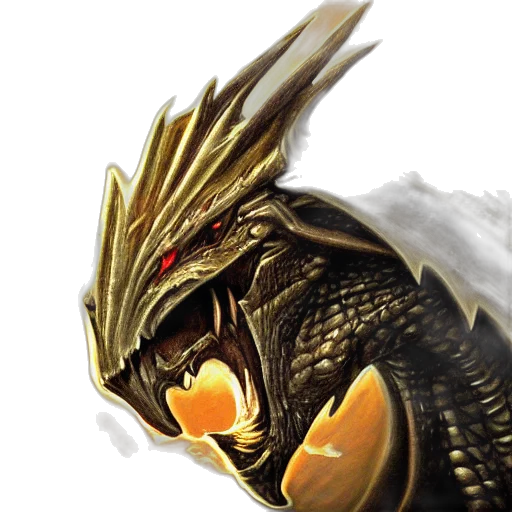 dragon, sword, mask, fantasy art transparent PNG cut-out