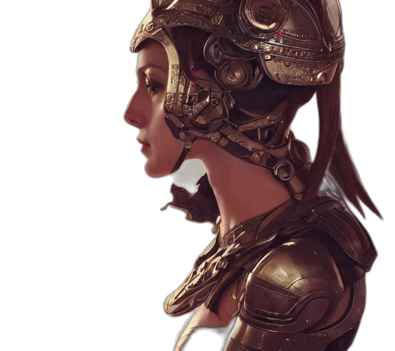crown, mask, face, robot, fantasy art, concept art, photorealistic, 3d render transparent PNG cut-out