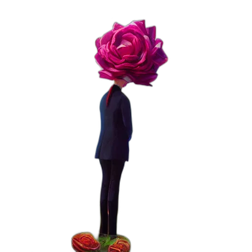 flower, staff, crown, hat, 3d render, concept art, cartoon, pixel art transparent PNG cut-out