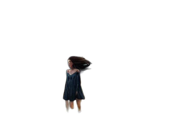 hair, dress, creature, robot transparent PNG cut-out