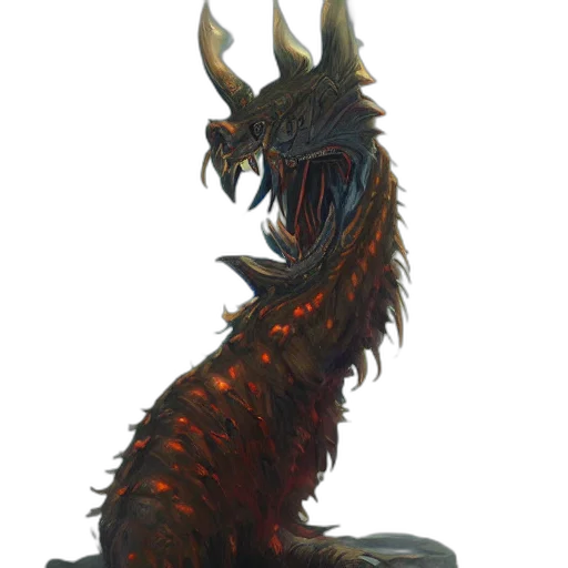 dragon, creature, staff, animal, concept art, fantasy art, 3d render, pixel art transparent PNG cut-out