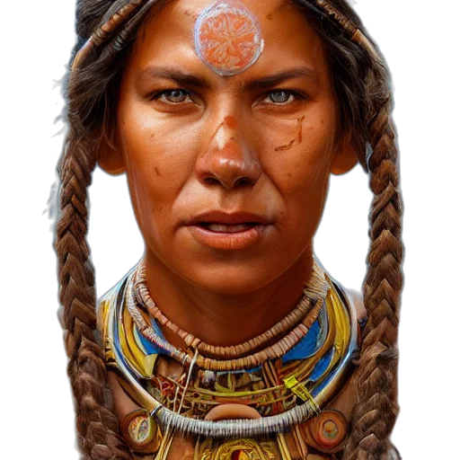 face, jewelry, mask, staff transparent PNG cut-out