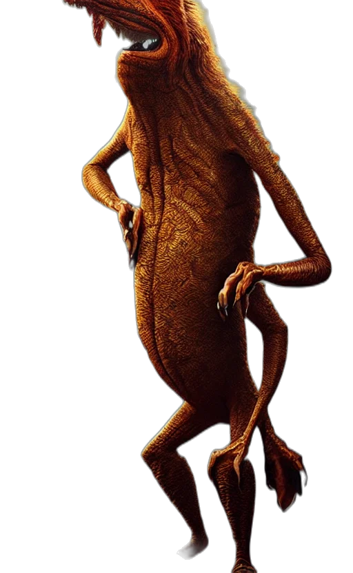 creature, animal, dragon, staff transparent PNG cut-out