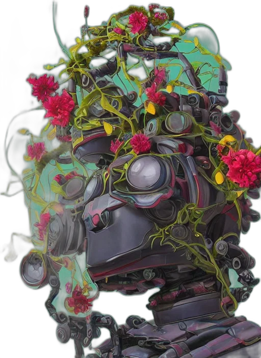 mask, robot, crown, face, 3d render, concept art, photorealistic, cyberpunk transparent PNG cut-out