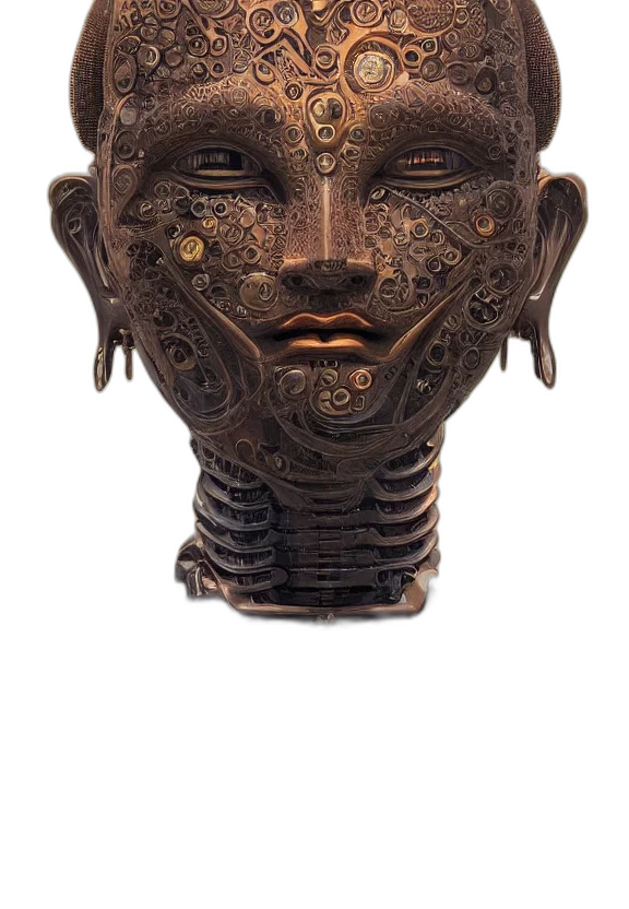 mask, face, crown, jewelry, photorealistic, perfectly, centered, portrait transparent PNG cut-out