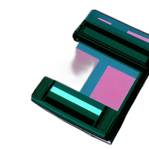 jewelry, weapon, furniture, robot, vaporwave, 3d render, pixel art, concept art transparent PNG cut-out