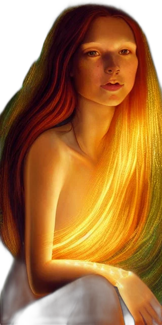 hair, dress, jewelry, crown, photorealistic, fantasy art, oil painting, concept art transparent PNG cut-out