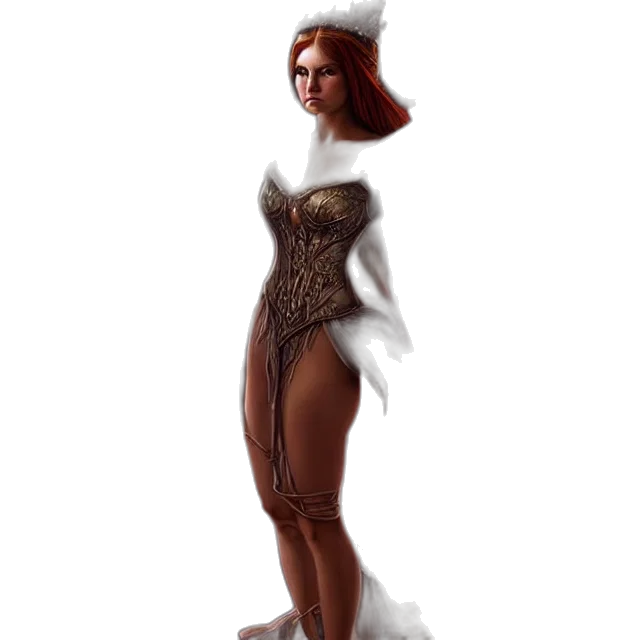 dress, concept art, fantasy art, 3d render transparent PNG cut-out