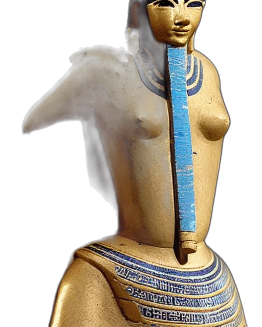 jewelry, staff, mask, crown, 3d render, photorealistic, ancient, egyptian transparent PNG cut-out