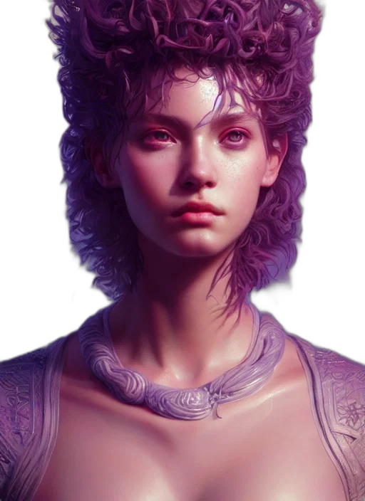 face, jewelry, crown, hair, fantasy art, photorealistic, cyberpunk, concept art transparent PNG cut-out