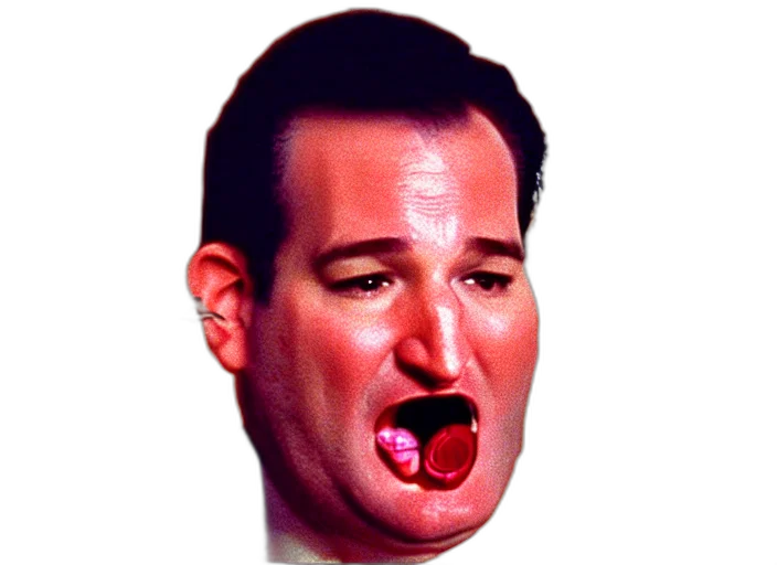 creature, face, mask, animal, vaporwave, film, still, ted transparent PNG cut-out