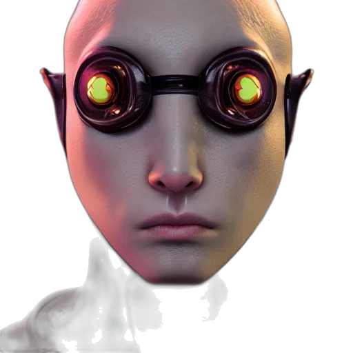 robot, mask, face, creature transparent PNG cut-out
