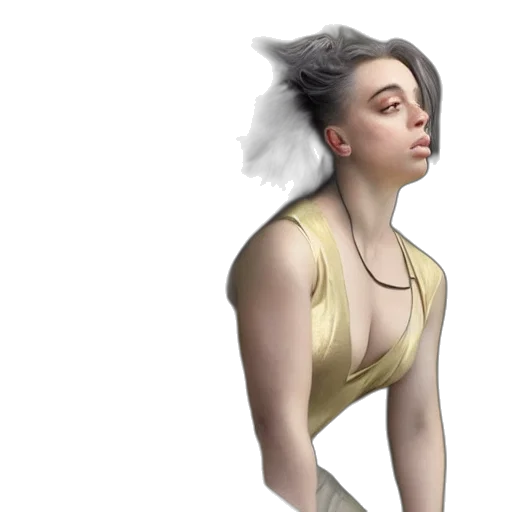 dress, jewelry, face, concept art transparent PNG cut-out