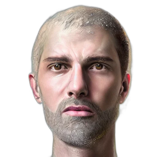 face, hair, mask, staff transparent PNG cut-out