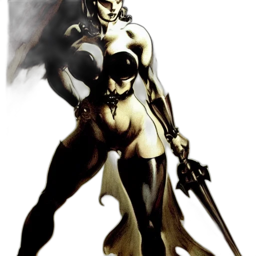 concept art, comic book art, fantasy art, 3d render transparent PNG cut-out