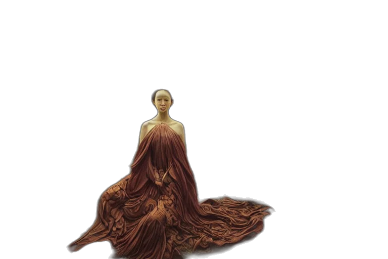 dress, hair, crown, creature transparent PNG cut-out