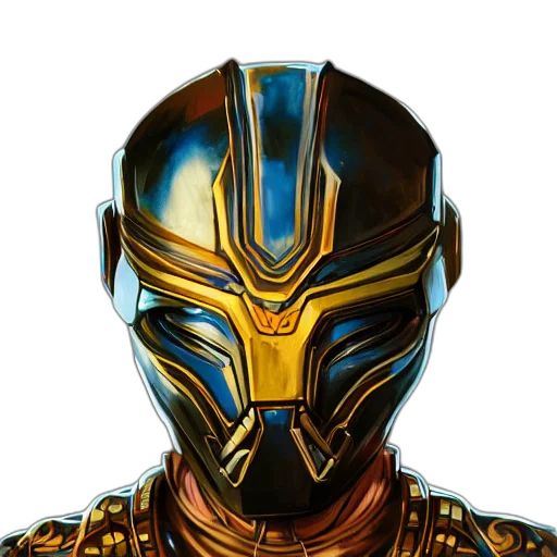 mask, robot, face, comic book art transparent PNG cut-out