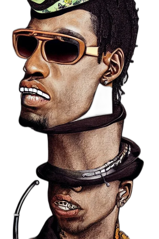 face, mask, jacket, jewelry transparent PNG cut-out