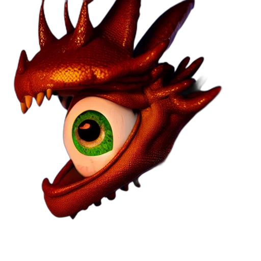 dragon, mask, creature, staff transparent PNG cut-out