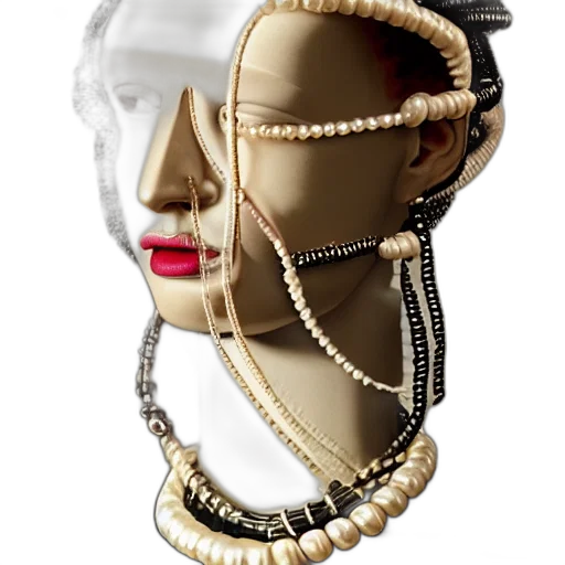 jewelry, mask, crown, face, 3d render, photorealistic, cyberpunk, concept art transparent PNG cut-out