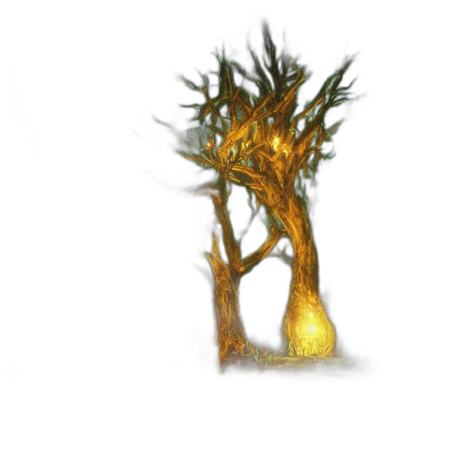 tree, crown, hair, staff, 3d render, concept art, fantasy art, pixel art transparent PNG cut-out