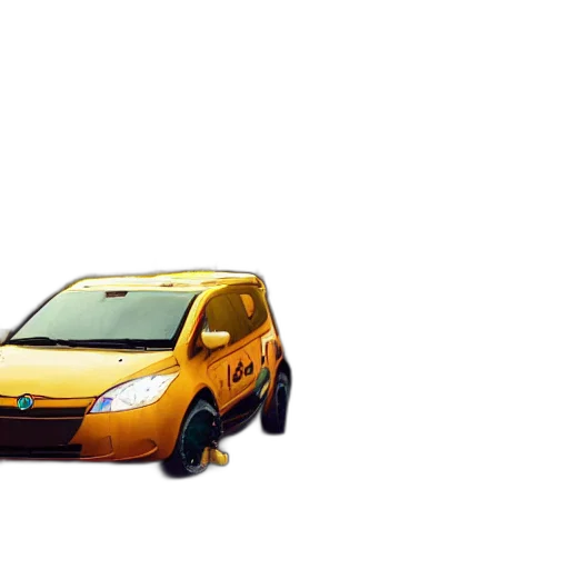 car, animal, 3d render, photorealistic transparent PNG cut-out