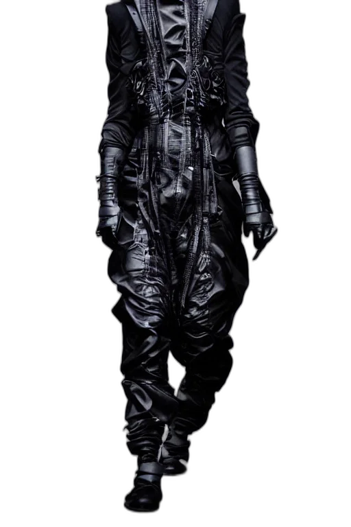 jacket, mask, staff, robot transparent PNG cut-out