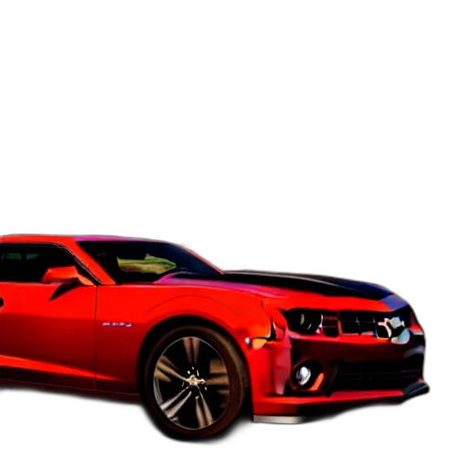car, weapon, 3d render, photorealistic, concept art, cartoon, red, chevrolet transparent PNG cut-out