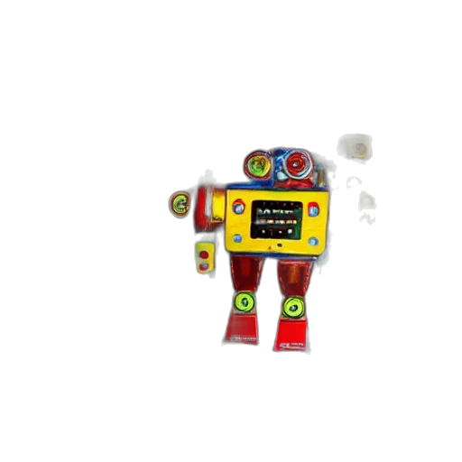 robot, staff, weapon, 3d render transparent PNG cut-out
