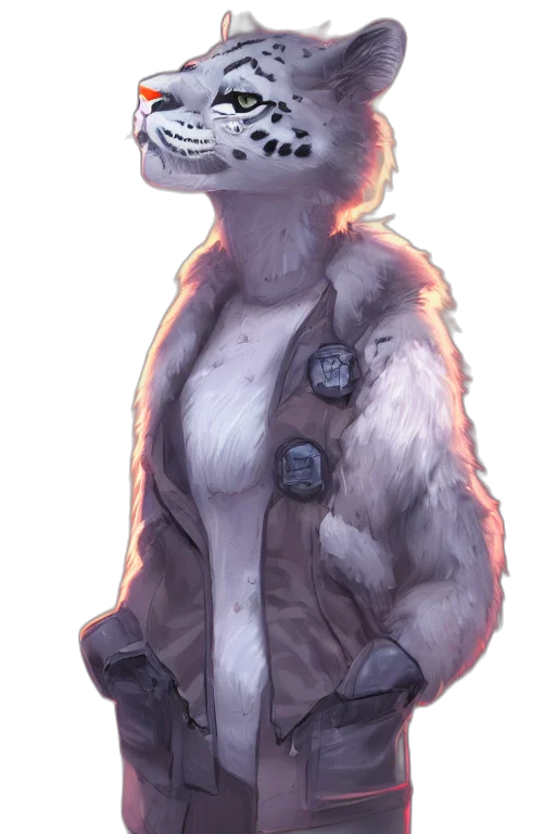 jacket, staff, creature, animal transparent PNG cut-out