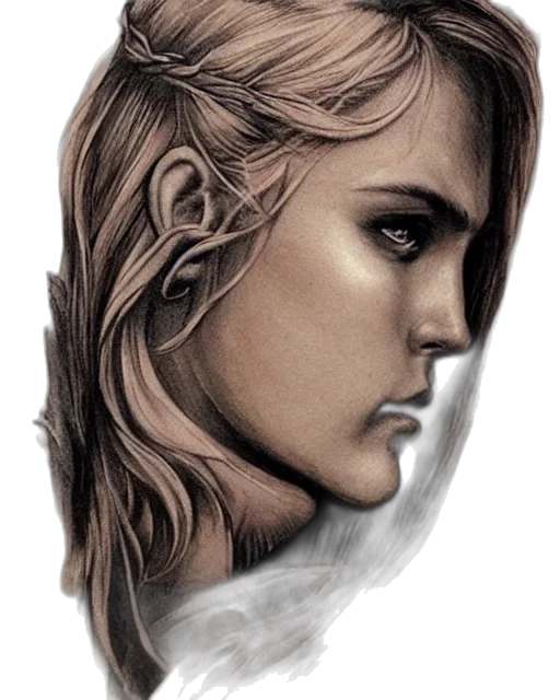 face, mask, hair, jewelry transparent PNG cut-out